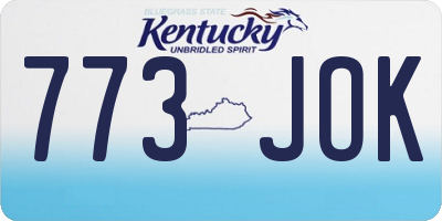 KY license plate 773JOK