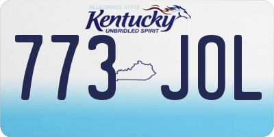 KY license plate 773JOL