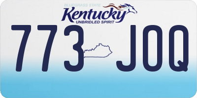 KY license plate 773JOQ