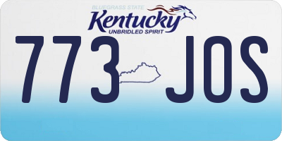 KY license plate 773JOS