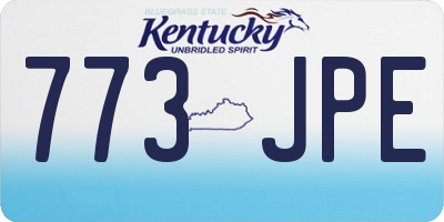 KY license plate 773JPE