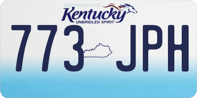 KY license plate 773JPH