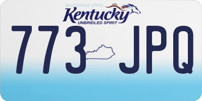 KY license plate 773JPQ