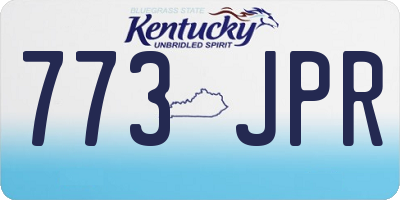 KY license plate 773JPR
