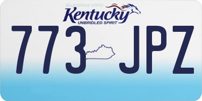 KY license plate 773JPZ