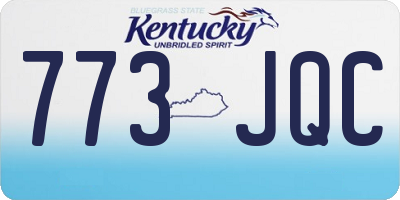 KY license plate 773JQC