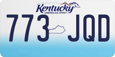 KY license plate 773JQD