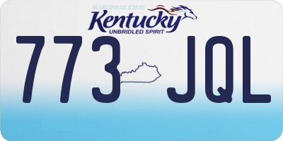 KY license plate 773JQL