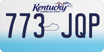 KY license plate 773JQP