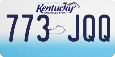 KY license plate 773JQQ