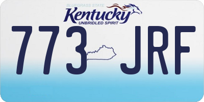 KY license plate 773JRF