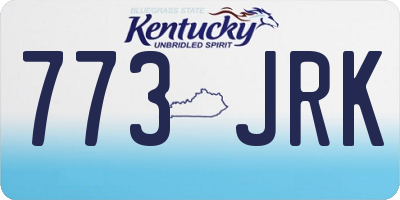 KY license plate 773JRK
