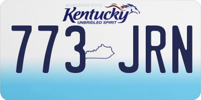 KY license plate 773JRN