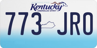 KY license plate 773JRO