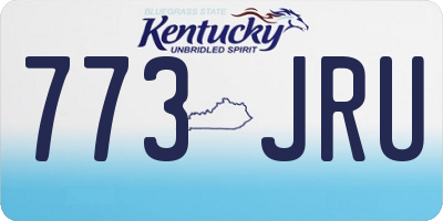 KY license plate 773JRU