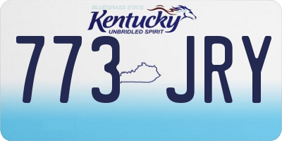 KY license plate 773JRY