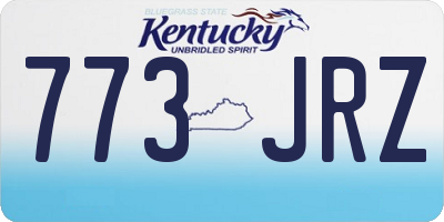 KY license plate 773JRZ