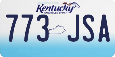 KY license plate 773JSA