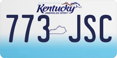KY license plate 773JSC