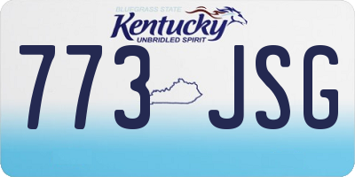 KY license plate 773JSG