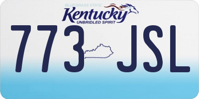 KY license plate 773JSL