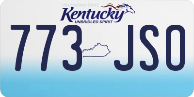KY license plate 773JSO