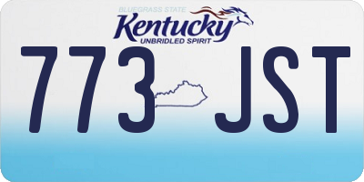 KY license plate 773JST