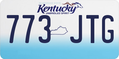 KY license plate 773JTG