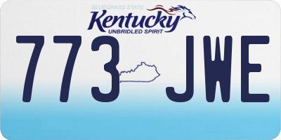 KY license plate 773JWE