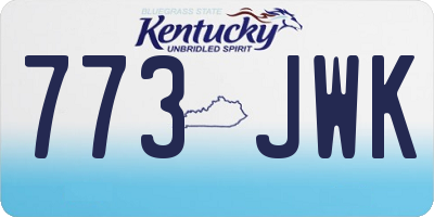 KY license plate 773JWK