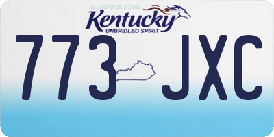 KY license plate 773JXC