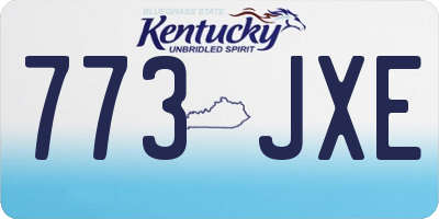 KY license plate 773JXE