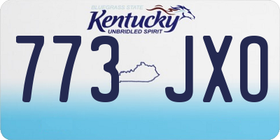 KY license plate 773JXO