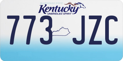 KY license plate 773JZC