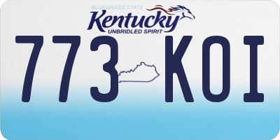 KY license plate 773KOI