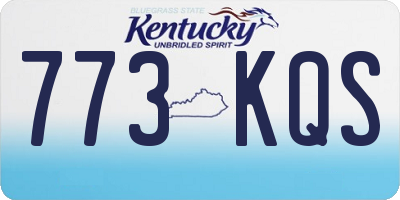 KY license plate 773KQS