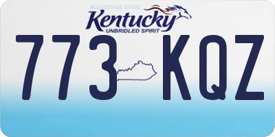 KY license plate 773KQZ