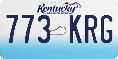 KY license plate 773KRG