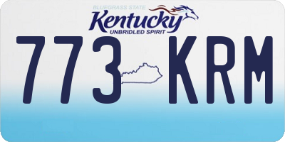 KY license plate 773KRM