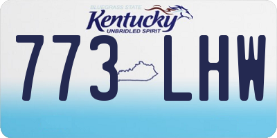 KY license plate 773LHW