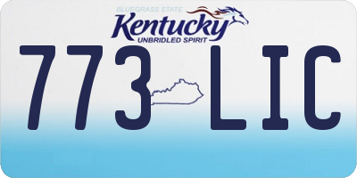 KY license plate 773LIC