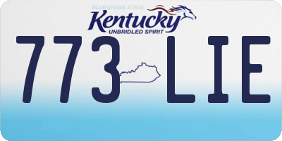 KY license plate 773LIE