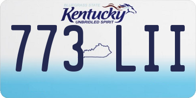 KY license plate 773LII