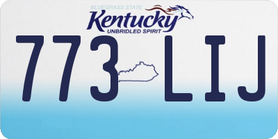 KY license plate 773LIJ