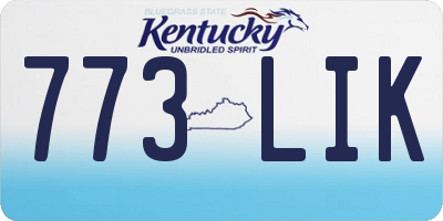 KY license plate 773LIK