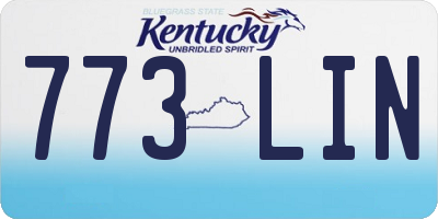 KY license plate 773LIN