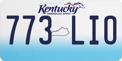KY license plate 773LIO