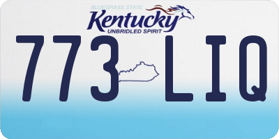 KY license plate 773LIQ