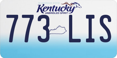 KY license plate 773LIS