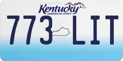 KY license plate 773LIT